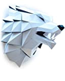Origadream, DÉJÀ PRÉ-COUPÉ VERSION XL | Kit 3D à assembler soi-même, Trophée Papercraft Tête de Loup Maquette, Assemblage Pliage Bricolage ...