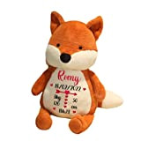 peluche renard personnalisé - cadeau de naissance bébé - doudou renard - cadeau personnalisé pour bébé - fox