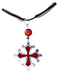 pendentif croix occitane emaillé rouge