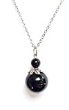 Pendentif, obsidienne, protection, oeil céleste, avec collier de 50 cm