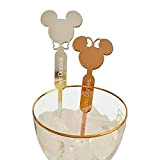 Personnalisé Mickey Mouse pour les boissons avec prénom, Mr & Mrs, Agitateur de boissons acier inoxydable, Bâtonnets de mélanger, Cocktail, ...
