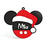 Personnalisé prénom, Mickey Mouse Disney Décoration Sapin de Noël Ornements 2022, Suspendus pour Arbres de Noël Pendentif étiquettes-Cadeaux Cadeau pour ...