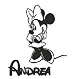 Personnalisé signe Disney Métal silhouette de Minnie Mouse Art mural décoration Plaque de nom de porte enfant Décoration de la ...