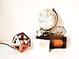 Petite lampe Origami cuivre - Leewalia - lampe de chevet - lampe d'appoint - lampe design