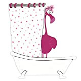 Plaque de porte de salle de bains humoristique flamant rose, signalétique humoristique