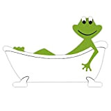 Plaque de porte salle de bains humoristique grenouille, signalétique humoristique
