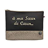 Pochette Artisac - idéal CADEAU"à ma Sœur de cœur" - Fabrication artisanale française - Résistante et facile à entretenir - ...
