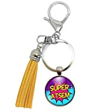 porte clés atsem maternelle école pompon - cadeau atsem - « super atsem » - cadeau de fin d'année scolaire ...