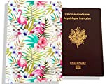 Protège passeport femme flamants roses feuillage vert 3114-2017
