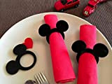 Ronds de serviette Mickey en acrylique, Décoration de fête de mariage, Fête d'anniversaire, Décoration de table, Mickey Mouse, Minnie Mouse, ...