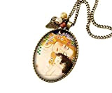 Sautoir La mère et l'enfant bijou rétro Gustav Klimt collier cadeau fête des mères
