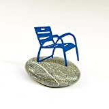 Sculpture Chaise bleue de Nice ArtNice sur galet