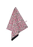 Serviette de table enfant, avec attache pression; serviette maternelle" Liberty rose" doublée tissu coton