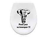 Sticker WC Elephant lunette abattant toilette