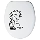 Stickers WC humour pour cuvette, abattant toilettes. 14 coloris disponibles. Taille 22x15 cm-Design Garçon