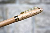 Stylo personnalisé en bois, cadeau unique, original, idéal anniversaire, retraite, personnalisation avec gravure du prénom, gravé sur mesure.
