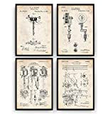 Tattoo Machine Patent Affiche De Brevet - Lot De 4 Affiches - Patent Poster Tattooist Artist Studio Giclee Print Art ...