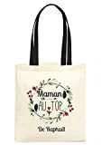 Tote bag personnalisable"Maman au top" | Cadeau Fête des mères | Cadeau maman personnalisé