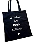 Tote bag/sac shopping message SUPER MAMIE FORMIDABLE cadeau Noel fete grand mères réutilisable, écologique