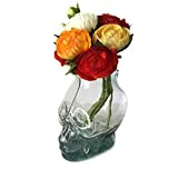 vase artisanal tête de mort en verre